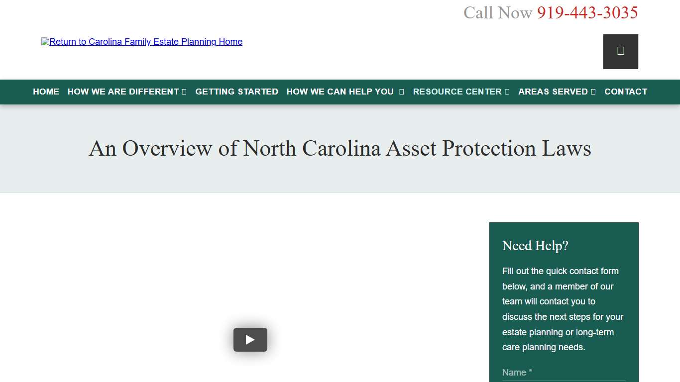 Overview of North Carolina Asset Protection Laws Carolina Family Estate Planning
